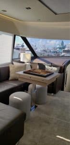 56' Prestige interior seating area