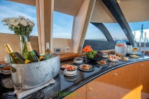 84' Sunseeker kitchen area